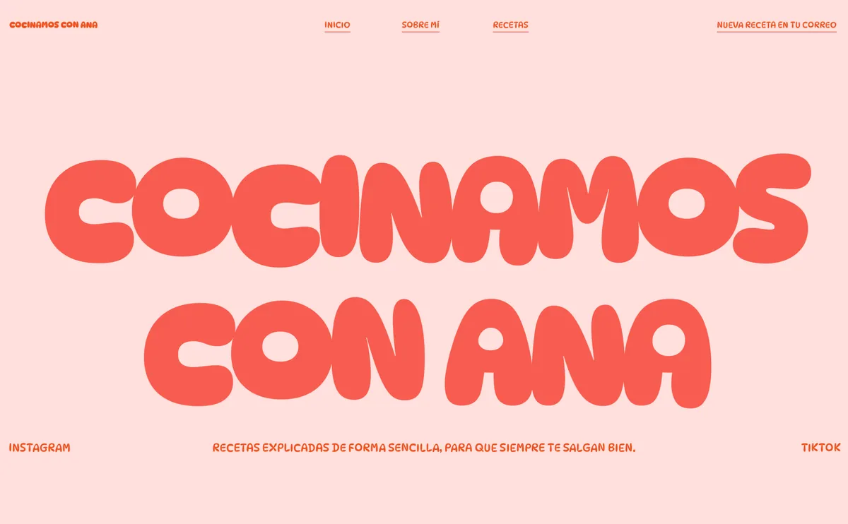 Blog de cocina de Cocinamos con Ana, diseñado para una clienta de Cádiz
